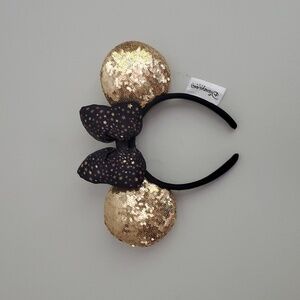 Disneyland Is Magical Black And Gold Sequin Ears From Disney Paris